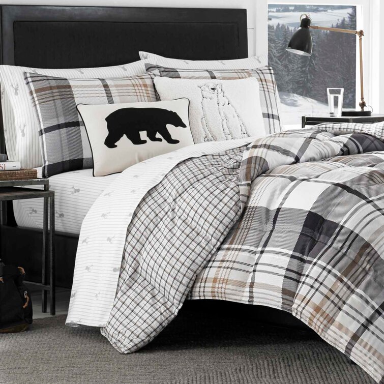 Eddie Bauer Normandy Plaid Down Alt Cozy Reversible Comforter Set